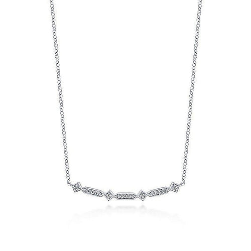 Deco Diamond Bar Necklace-Gabriel & Co-Swag Designer Jewelry