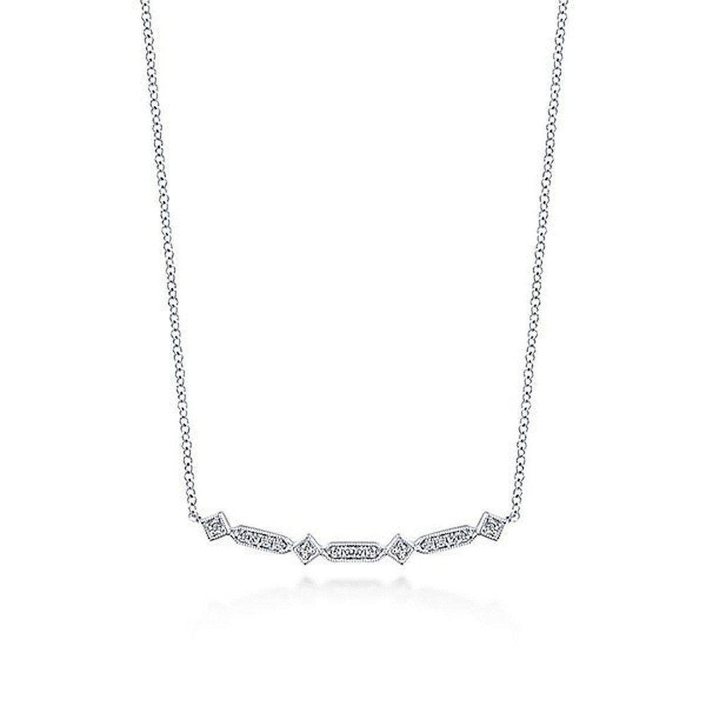 Deco Diamond Bar Necklace-Gabriel & Co-Swag Designer Jewelry