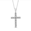 Diamond Cross necklace with intricate detailing and sparkling accents.
