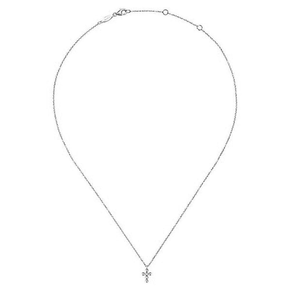 Diamond Cross in White Gold-Gabriel & Co-Swag Designer Jewelry