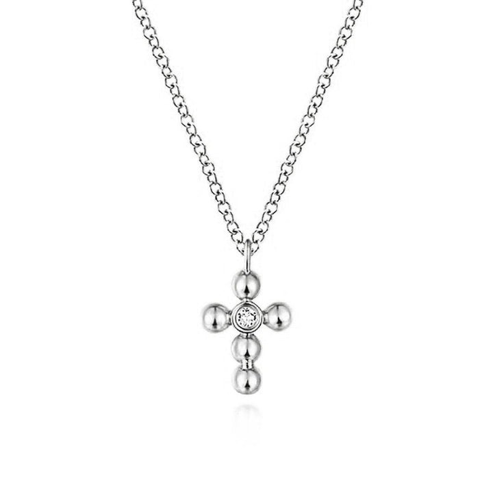 Diamond Cross in White Gold-Gabriel & Co-Swag Designer Jewelry