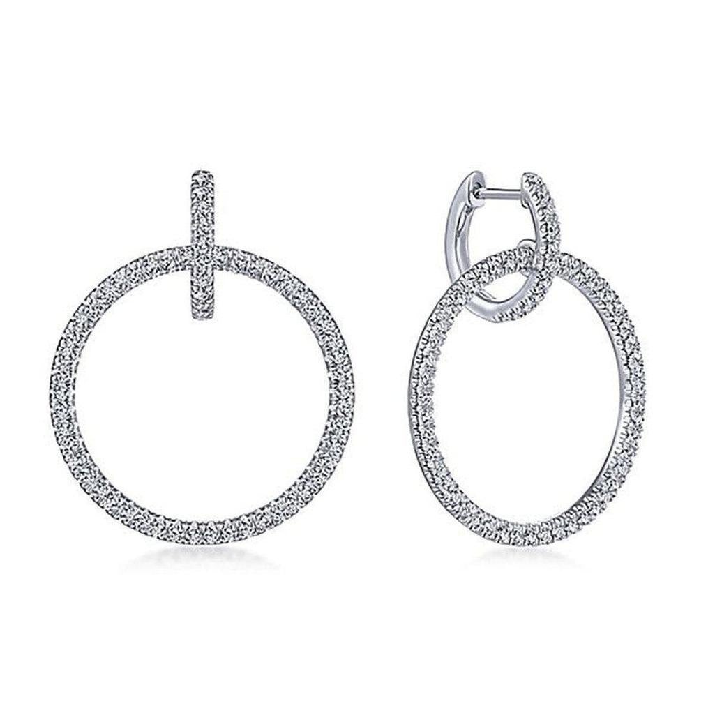 Diamond Huggie Hoop earrings: sparkling pave diamond circles in a modern design.
