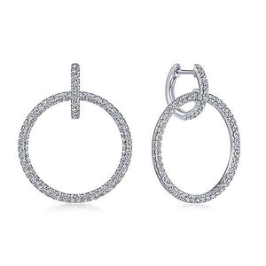 Diamond Huggie Hoop-Gabriel & Co-Swag Designer Jewelry