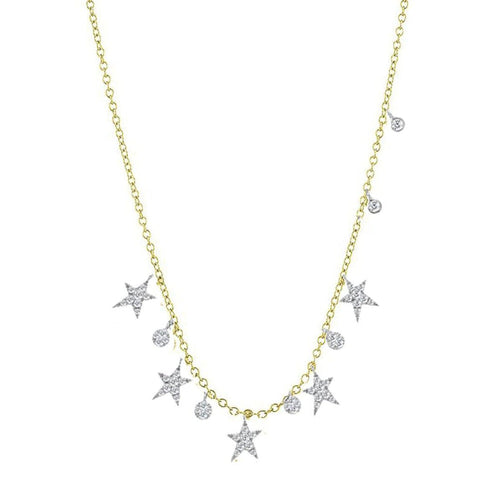 Diamond Stars Necklace-Meira T-Swag Designer Jewelry