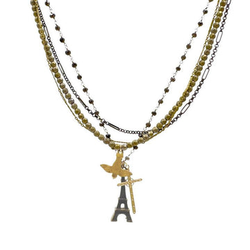 Eiffel Tower, Dove and Cross-Andrea Barnett-Swag Designer Jewelry