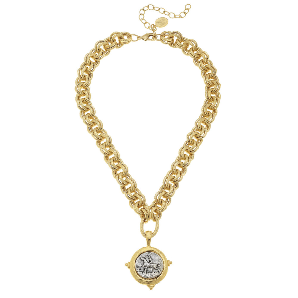 Equestrian Coin Necklace-Susan Shaw-Swag Designer Jewelry