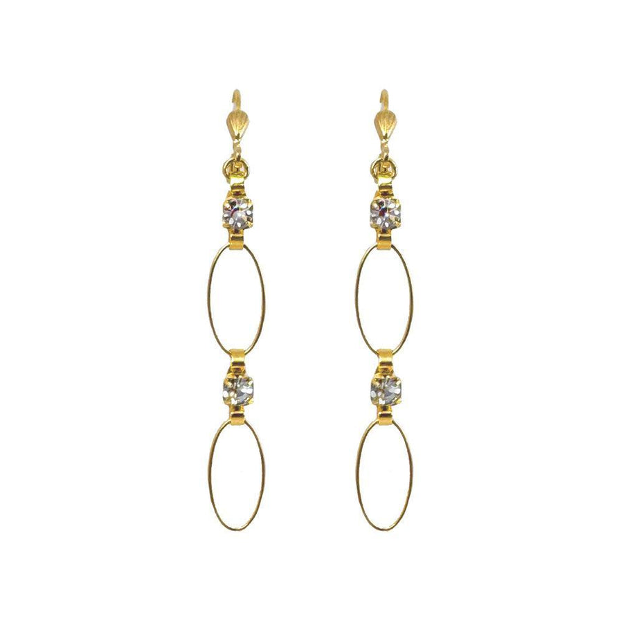Eyelet Chain Dangle Earrings-La Vie Parisienne-Swag Designer Jewelry