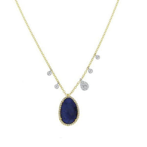 Faceted Blue Sapphire Necklace-Meira T-Swag Designer Jewelry