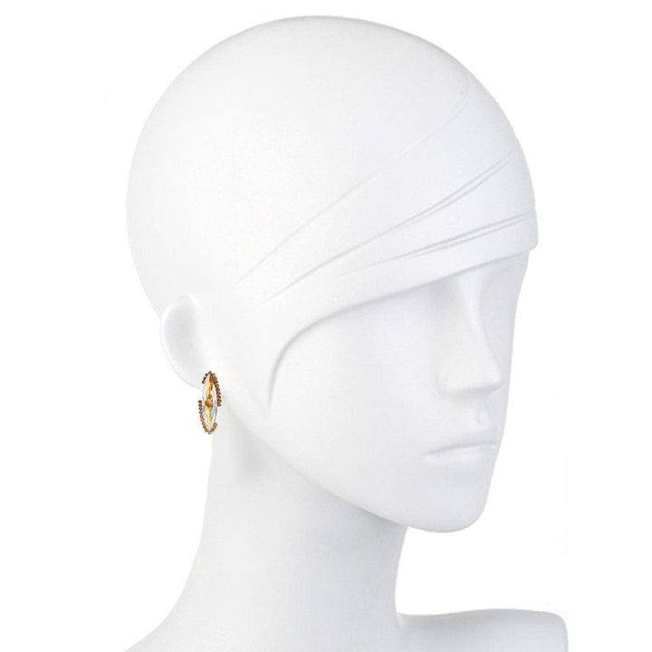 Faceted Gold Crystal Earrings-Theia Jewelry-Swag Designer Jewelry
