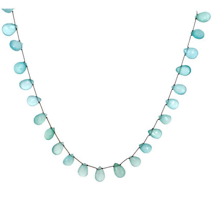 Faceted Peru Onyx Teardrop Necklace-Margo Morrison-Swag Designer Jewelry