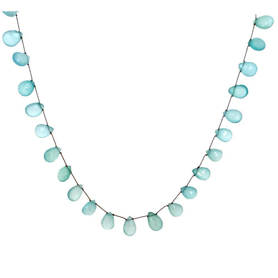 Faceted Peru Onyx Teardrop Necklace-Margo Morrison-Swag Designer Jewelry
