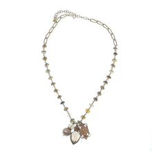 Faceted Quartz with Madonna Necklace-Andrea Barnett-Swag Designer Jewelry