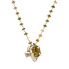 Faceted Quartz with Madonna Necklace-Andrea Barnett-Swag Designer Jewelry