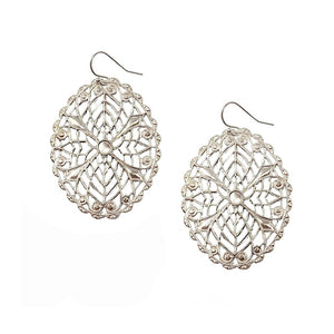 Fillagree Earrings in Silver-Susan Shaw-Swag Designer Jewelry