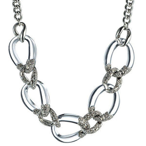 Five Link Crystal Pave Curb Necklace-Alexis Bittar-Swag Designer Jewelry
