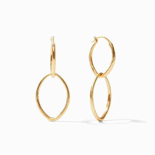 Fleur De Lis Double Hoop-Julie Vos-Swag Designer Jewelry