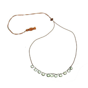 Floating Green Quartz Tassel Necklace-Lena Skadesgard-Swag Designer Jewelry