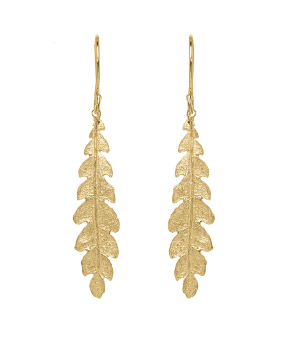 Forest Fern Earrings-Catherine Weitzman-Swag Designer Jewelry