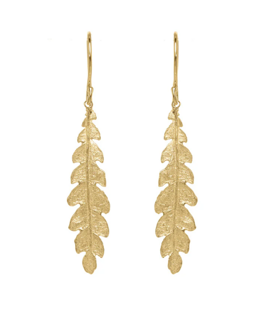 Forest Fern Earrings-Catherine Weitzman-Swag Designer Jewelry