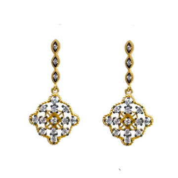 Gold Dangle Earrings-Bijou Amani-Swag Designer Jewelry