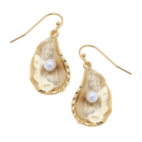 Gold Oyster with Pearl-Susan Shaw-Swag Designer Jewelry