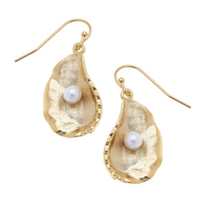 Gold Oyster with Pearl-Susan Shaw-Swag Designer Jewelry