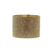 Gold pave crystal cuff bracelet, dazzling gold-tone metal base fully encrusted with sparkling crystals.
