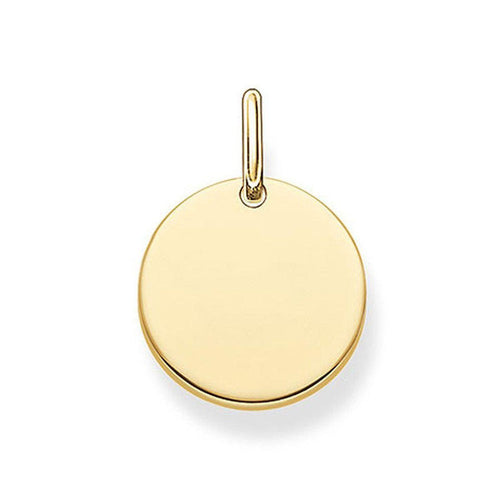 Gold Plated Engravable Disc-Thomas Sabo-Swag Designer Jewelry