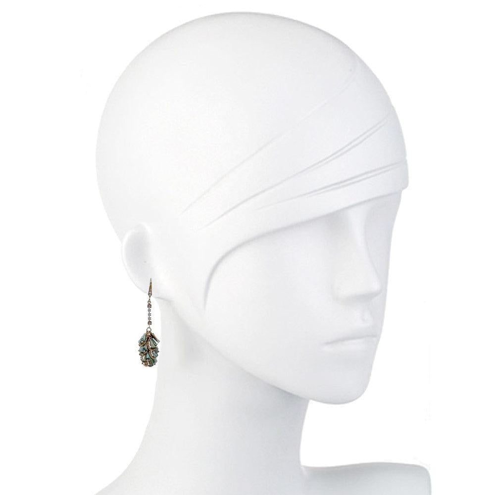 Green Crystal Earrings-Theia Jewelry-Swag Designer Jewelry