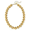 Handcast gold-plated ball choker necklace
