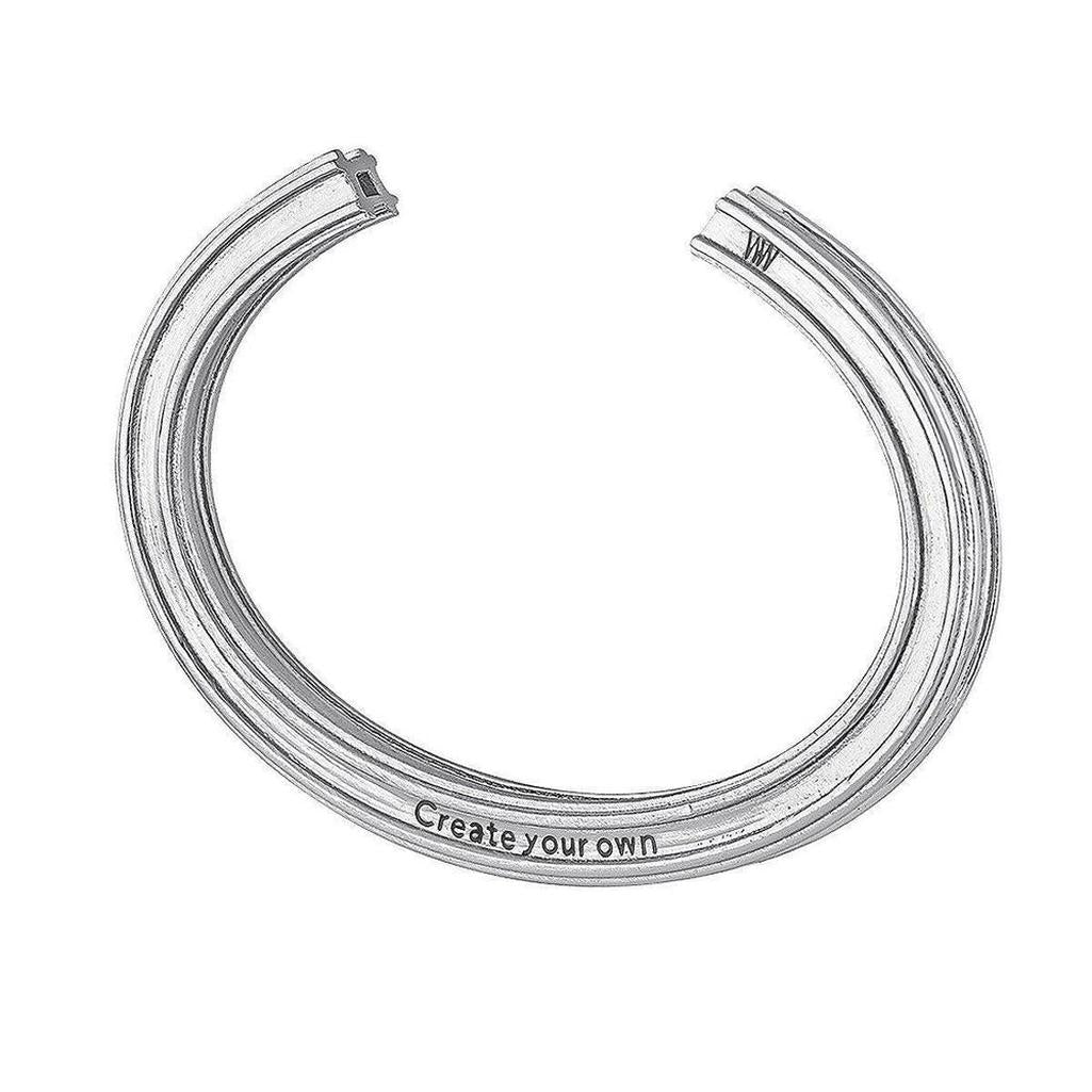Silver Hashtag Create Your Own bracelet with engraved message.
