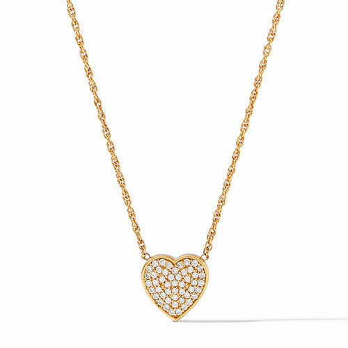 Heart Pave Delicate Necklace-Julie Vos-Swag Designer Jewelry