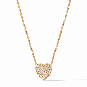 Heart Pave Delicate Necklace-Julie Vos-Swag Designer Jewelry