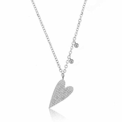 Heart charm necklace-Meira T-Swag Designer Jewelry