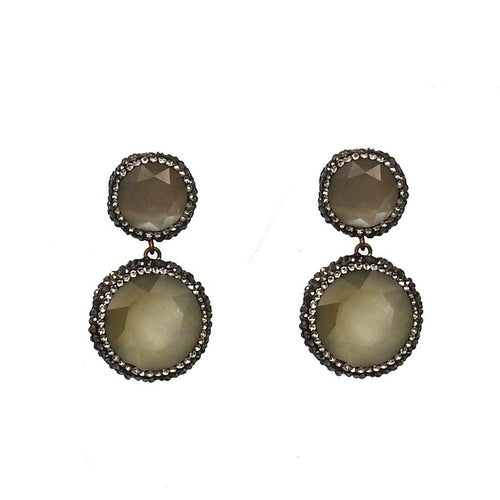 Hematite Crystal Earrings-Swag Designer Jewelry-Swag Designer Jewelry