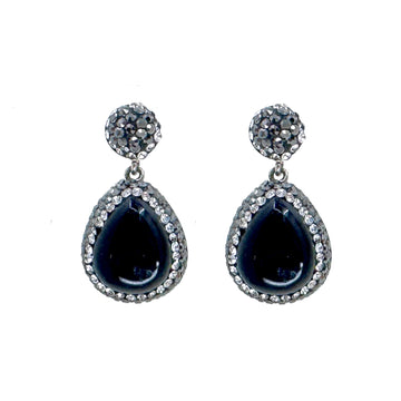 Hematite Crystal Earrings-Theia Jewelry-Swag Designer Jewelry