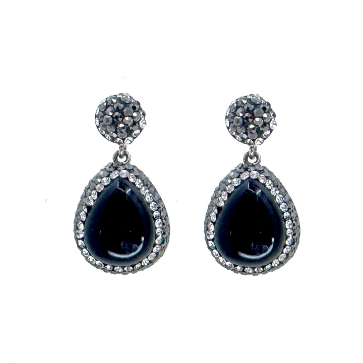 Hematite Crystal Earrings-Theia Jewelry-Swag Designer Jewelry