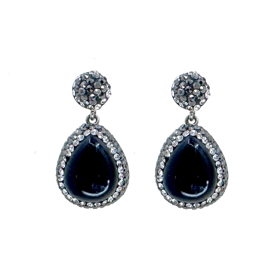 Hematite Crystal Earrings-Theia Jewelry-Swag Designer Jewelry