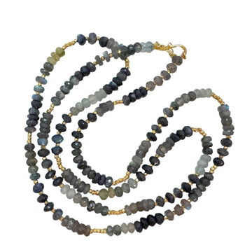 Labradorite with Moss Aqua Necklace-Robindira Unsworth-Swag Designer Jewelry