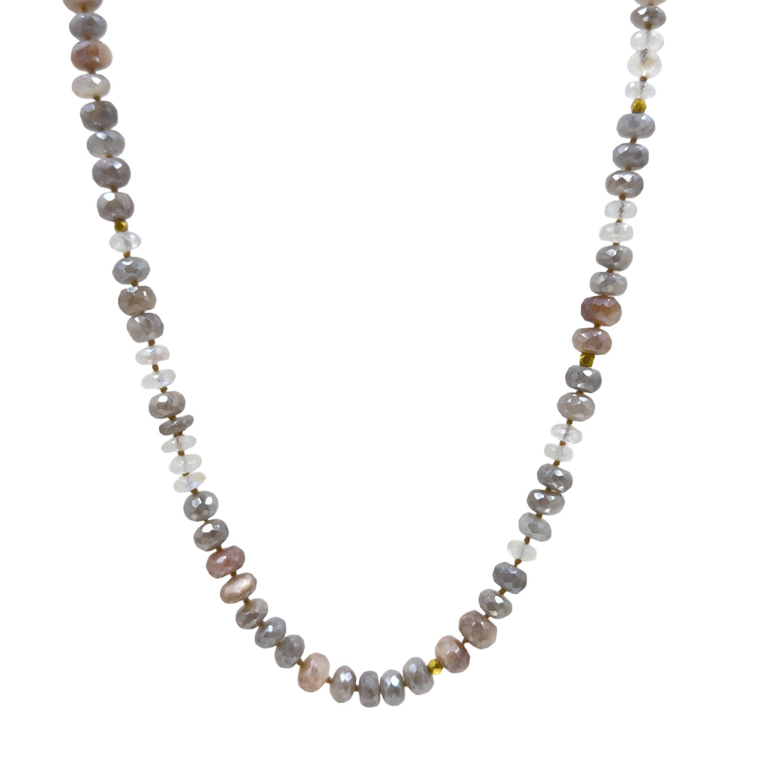 Moonstone and Silverite Necklace