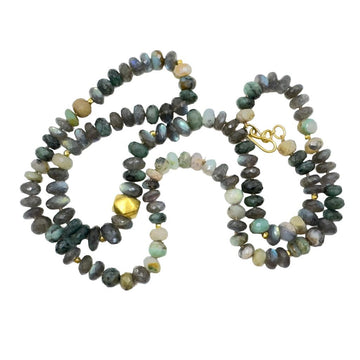 Labradorite, Chrysophase Necklace-Lena Skadesgard-Swag Designer Jewelry
