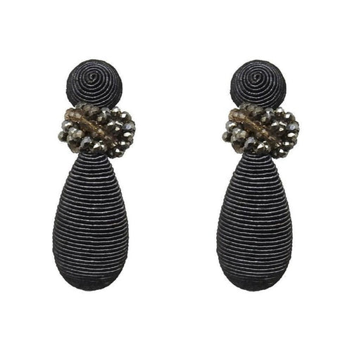 Imperial Bead Knotted Teardrop Earrings-Suzanna Dai-Swag Designer Jewelry