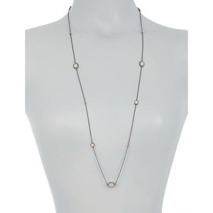 Imperial Mother of Pearl Station Necklace-Freida Rothman-Swag Designer Jewelry