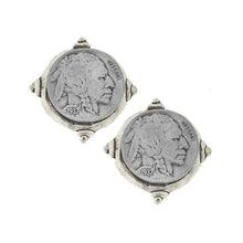 Indian Coin Stud Earrings-Susan Shaw-Swag Designer Jewelry