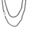 Gray crystal and baroque pearl Iris necklace
