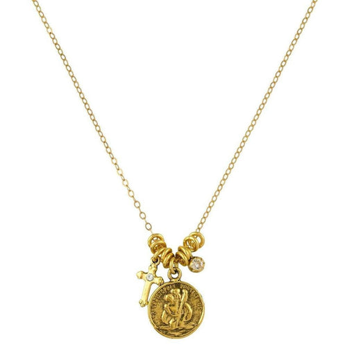 Justice St Christopher Necklace-Virgins Saints and Angels-Swag Designer Jewelry