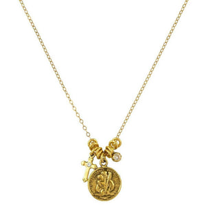 Justice St Christopher Necklace-Virgins Saints and Angels-Swag Designer Jewelry