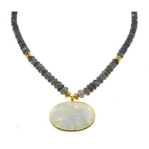 Labradorite and Moonstone Necklace-Vasant-Swag Designer Jewelry