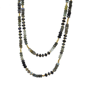 Labradorite with Moss Aqua Necklace-Robindira Unsworth-Swag Designer Jewelry