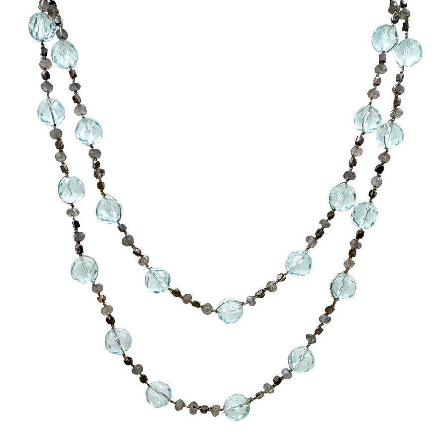 Labrodorite and Green Topaz Necklace-Danielle Welmond-Swag Designer Jewelry